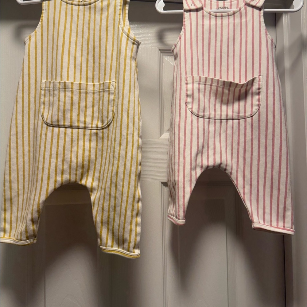 Striped Yellow and Pink Kids Bodysuits